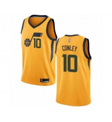 Utah Jazz #10 Mike Conley Swingman Gold Basketball Jersey Statement Edition