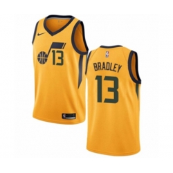 Utah Jazz #13 Tony Bradley Swingman Gold NBA Jersey Statement Edition