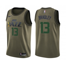 Utah Jazz #13 Tony Bradley Swingman Green Salute to Service NBA Jersey