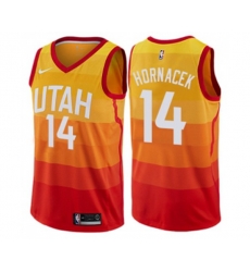 Utah Jazz #14 Jeff Hornacek Swingman Orange NBA Jersey - City Edition