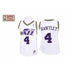 Utah Jazz #4 Adrian Dantley Swingman White Throwback Basketball Jersey