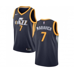 Utah Jazz #7 Pete Maravich Swingman Navy Blue Road NBA Jersey - Icon Edition