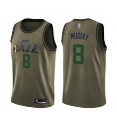 Utah Jazz #8 Emmanuel Mudiay Swingman Green Salute to Service Basketball Jersey