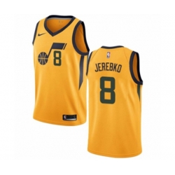 Utah Jazz #8 Jonas Jerebko Swingman Gold NBA Jersey Statement Edition