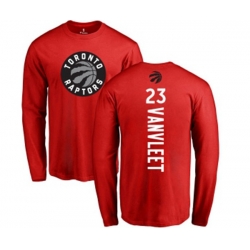 Toronto Raptors #23 Fred VanVleet Red Backer Long Sleeve T-Shirt