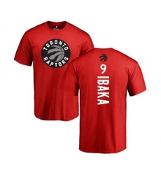 Toronto Raptors #9 Serge Ibaka Red Backer T-Shirt