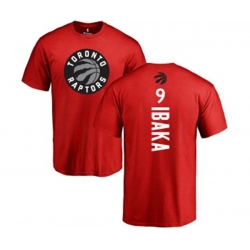 Toronto Raptors #9 Serge Ibaka Red Backer T-Shirt