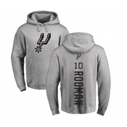 San Antonio Spurs #10 Dennis Rodman Ash Backer Pullover Hoodie San Antonio Spurs #10 Dennis Rodman Ash Backer Pullover Hoodie