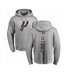 San Antonio Spurs #11 Bryn Forbes Ash Backer Pullover Hoodie