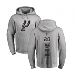 San Antonio Spurs #20 Manu Ginobili Ash Backer Pullover Hoodie San Antonio Spurs #20 Manu Ginobili Ash Backer Pullover Hoodie