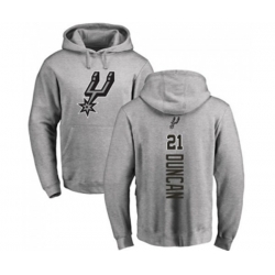 San Antonio Spurs #21 Tim Duncan Ash Backer Pullover Hoodie San Antonio Spurs #21 Tim Duncan Ash Backer Pullover Hoodie