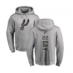 San Antonio Spurs #22 Rudy Gay Ash Backer Pullover Hoodie San Antonio Spurs #22 Rudy Gay Ash Backer Pullover Hoodie