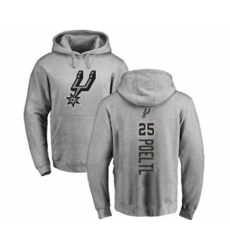 San Antonio Spurs #25 Jakob Poeltl Ash Backer Pullover Hoodie