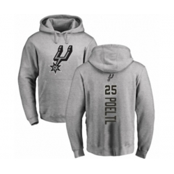 San Antonio Spurs #25 Jakob Poeltl Ash Backer Pullover Hoodie San Antonio Spurs #25 Jakob Poeltl Ash Backer Pullover Hoodie