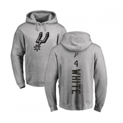San Antonio Spurs #4 Derrick White Ash Backer Pullover Hoodie San Antonio Spurs #4 Derrick White Ash Backer Pullover Hoodie