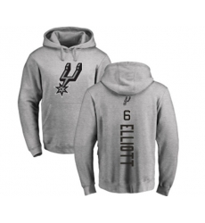 San Antonio Spurs #6 Sean Elliott Ash Backer Pullover Hoodie