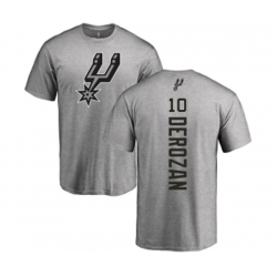 San Antonio Spurs #10 DeMar DeRozan Ash Backer T-Shirt San Antonio Spurs #10 DeMar DeRozan Ash Backer T-Shirt