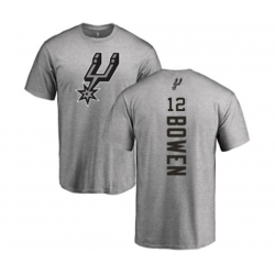 San Antonio Spurs #12 Bruce Bowen Ash Backer T-Shirt San Antonio Spurs #12 Bruce Bowen Ash Backer T-Shirt