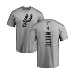 San Antonio Spurs #4 Derrick White Ash Backer T-Shirt San Antonio Spurs #4 Derrick White Ash Backer T-Shirt