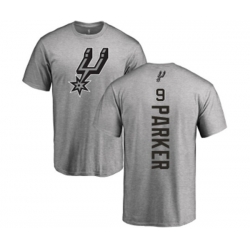 San Antonio Spurs #9 Tony Parker Ash Backer T-Shirt San Antonio Spurs #9 Tony Parker Ash Backer T-Shirt