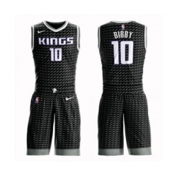 Sacramento Kings #10 Mike Bibby Swingman Black Basketball Suit Jersey Statement Edition Sacramento Kings #10 Mike Bibby Swingman Black Basketball Suit Jersey Statement Edition