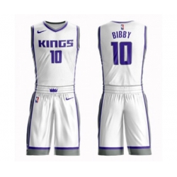 Sacramento Kings #10 Mike Bibby Swingman White Basketball Suit Jersey - Association Edition Sacramento Kings #10 Mike Bibby Swingman White Basketball Suit Jersey - Association Edition