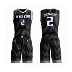 Sacramento Kings #2 Mitch Richmond Swingman Black Basketball Suit Jersey Statement Edition Sacramento Kings #2 Mitch Richmond Swingman Black Basketball Suit Jersey Statement Edition