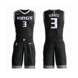 Sacramento Kings #3 Yogi Ferrell Swingman Black Basketball Suit Jersey Statement Edition Sacramento Kings #3 Yogi Ferrell Swingman Black Basketball Suit Jersey Statement Edition