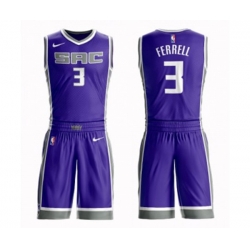 Sacramento Kings #3 Yogi Ferrell Swingman Purple Basketball Suit Jersey - Icon Edition
