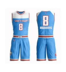 Sacramento Kings #8 Bogdan Bogdanovic Swingman Blue Basketball Suit Jersey - City Edition
