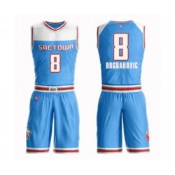 Sacramento Kings #8 Bogdan Bogdanovic Swingman Blue Basketball Suit Jersey - City Edition Sacramento Kings #8 Bogdan Bogdanovic Swingman Blue Basketball Suit Jersey - City Edition