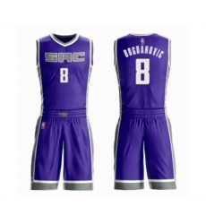 Sacramento Kings #8 Bogdan Bogdanovic Swingman Purple Basketball Suit Jersey - Icon Edition