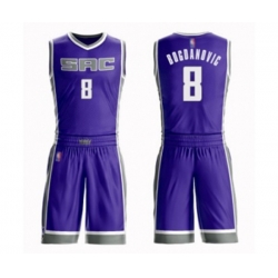 Sacramento Kings #8 Bogdan Bogdanovic Swingman Purple Basketball Suit Jersey - Icon Edition