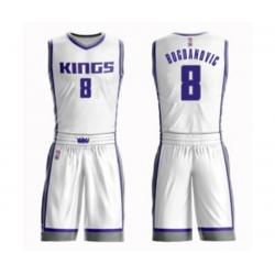 Sacramento Kings #8 Bogdan Bogdanovic Swingman White Basketball Suit Jersey - Association Edition Sacramento Kings #8 Bogdan Bogdanovic Swingman White Basketball Suit Jersey - Association Edition