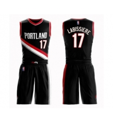 Portland Trail Blazers #17 Skal Labissiere Swingman Black Basketball Suit Jersey - Icon Edition
