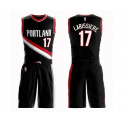 Portland Trail Blazers #17 Skal Labissiere Swingman Black Basketball Suit Jersey - Icon Edition