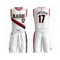 Portland Trail Blazers #17 Skal Labissiere Swingman White Basketball Suit Jersey - Association Edition Portland Trail Blazers #17 Skal Labissiere Swingman White Basketball Suit Jersey - Association Edition