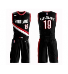 Portland Trail Blazers #19 Georgios Papagiannis Swingman Black Basketball Suit Jersey - Icon Edition