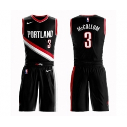 Portland Trail Blazers #3 C.J. McCollum Swingman Black Basketball Suit Jersey - Icon Edition