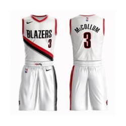 Portland Trail Blazers #3 C.J. McCollum Swingman White Basketball Suit Jersey - Association Edition Portland Trail Blazers #3 C.J. McCollum Swingman White Basketball Suit Jersey - Association Edition