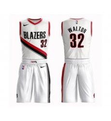 Portland Trail Blazers #32 Bill Walton Swingman White Basketball Suit Jersey - Association Edition
