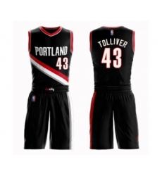Portland Trail Blazers #43 Anthony Tolliver Swingman Black Basketball Suit Jersey - Icon Edition
