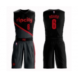 Portland Trail Blazers #6 Jaylen Hoard Swingman Black Basketball Suit Jersey - City Edition Portland Trail Blazers #6 Jaylen Hoard Swingman Black Basketball Suit Jersey - City Edition