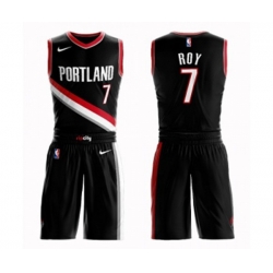 Portland Trail Blazers #7 Brandon Roy Swingman Black Basketball Suit Jersey - Icon Edition