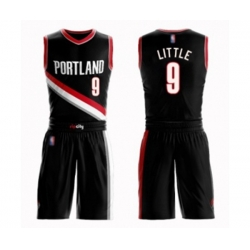 Portland Trail Blazers #9 Nassir Little Swingman Black Basketball Suit Jersey - Icon Edition