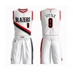 Portland Trail Blazers #9 Nassir Little Swingman White Basketball Suit Jersey - Association Edition Portland Trail Blazers #9 Nassir Little Swingman White Basketball Suit Jersey - Association Edition