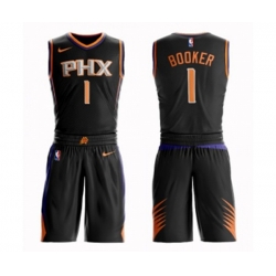 Phoenix Suns #1 Devin Booker Swingman Black Basketball Suit Jersey - Statement Edition