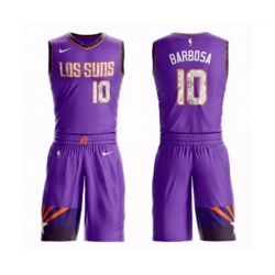 Phoenix Suns #10 Leandro Barbosa Swingman Purple Basketball Suit Jersey - City Edition
