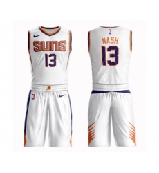 Phoenix Suns #13 Steve Nash Swingman White Basketball Suit Jersey - Association Edition