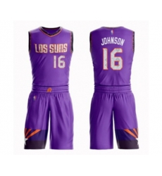 Phoenix Suns #16 Tyler Johnson Swingman Purple Basketball Suit Jersey - City Edition